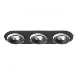 SHARM R III wpuszczana czarna/biała 230V LED 3x10W 24° 3000K