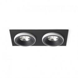 SHARM SQ II wpuszczana czarna/biała 230V LED 2x10W 24° 3000K