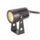 GUN na klinie czarna  230V LED 3x1W 30° IP65  3000K