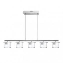 ESTRA V wisząca biała szkło przezroczyste 230V LED 5x5W  3000K