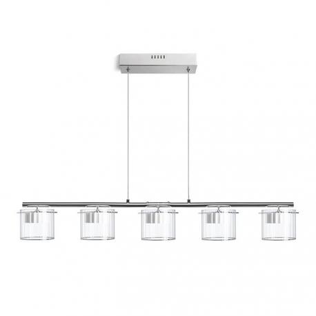 ESTRA V wisząca biała szkło przezroczyste 230V LED 5x5W  3000K