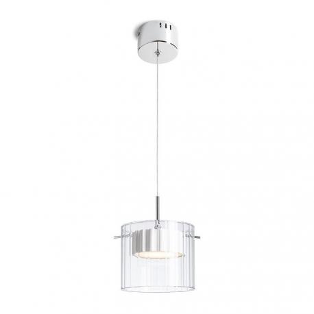 ESTRA I wisząca biała szkło przezroczyste 230V LED 5W  3000K