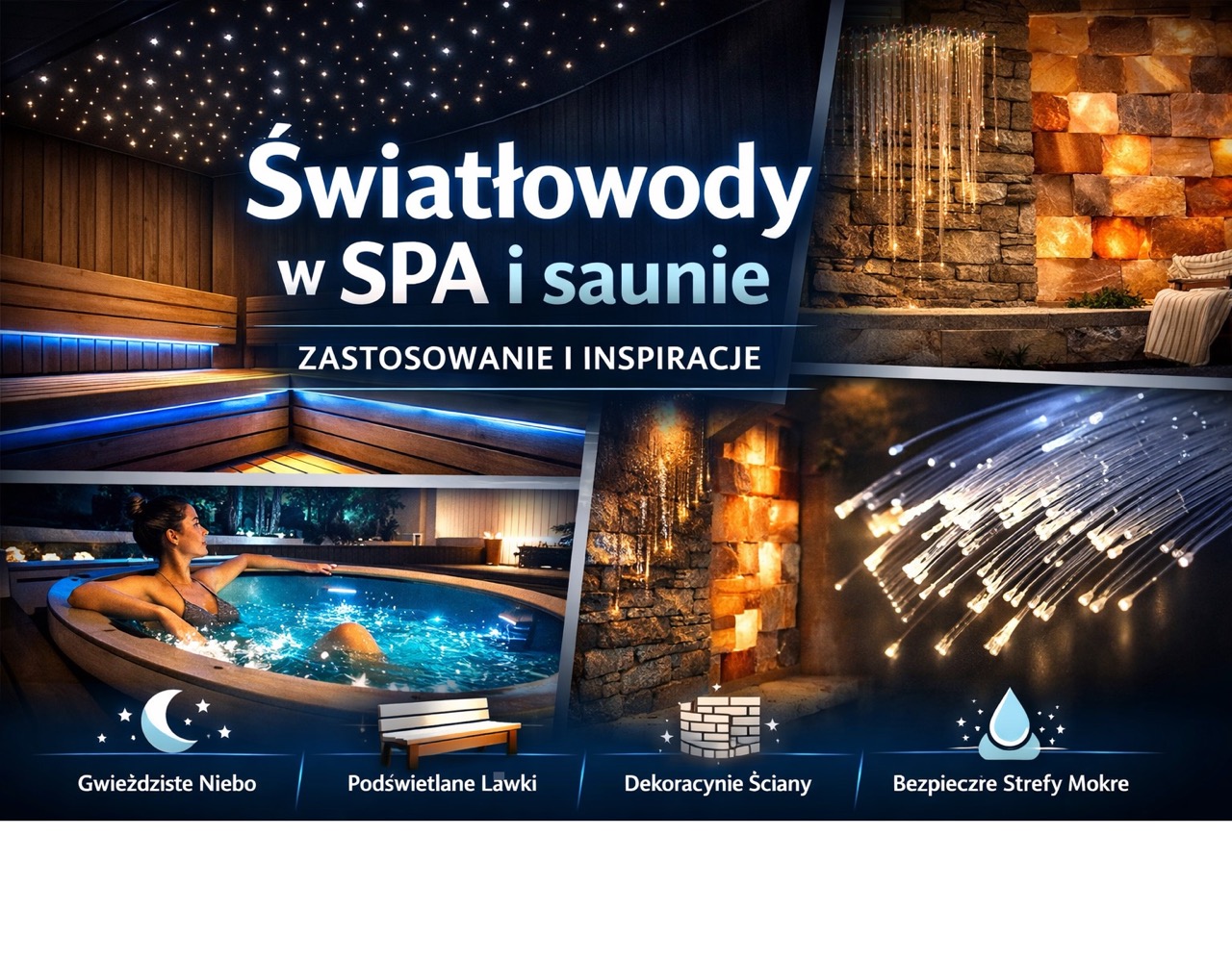 Światłowody w SPA i saunie – zastosowanie, zalety i inspiracje
