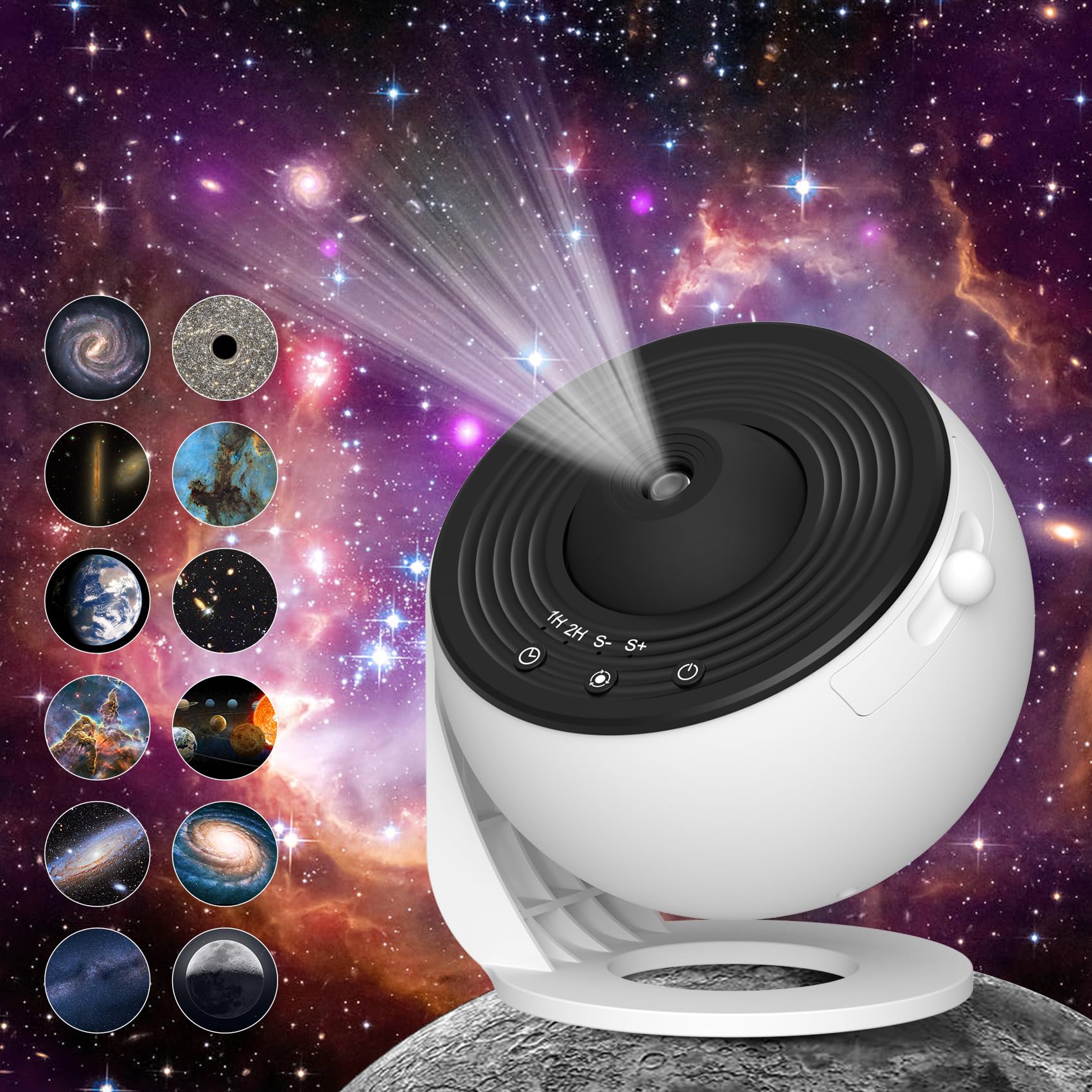 Projektor gwiezdnego nieba – domowe planetarium gwiazd z 13 wymiennymi dyskami.